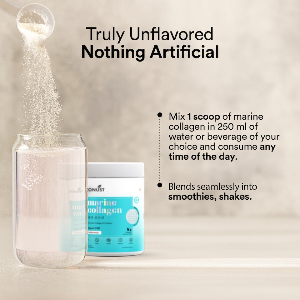 Pure Korean Marine Collagen Peptides | Unflavored | Combat Signs of Ageing