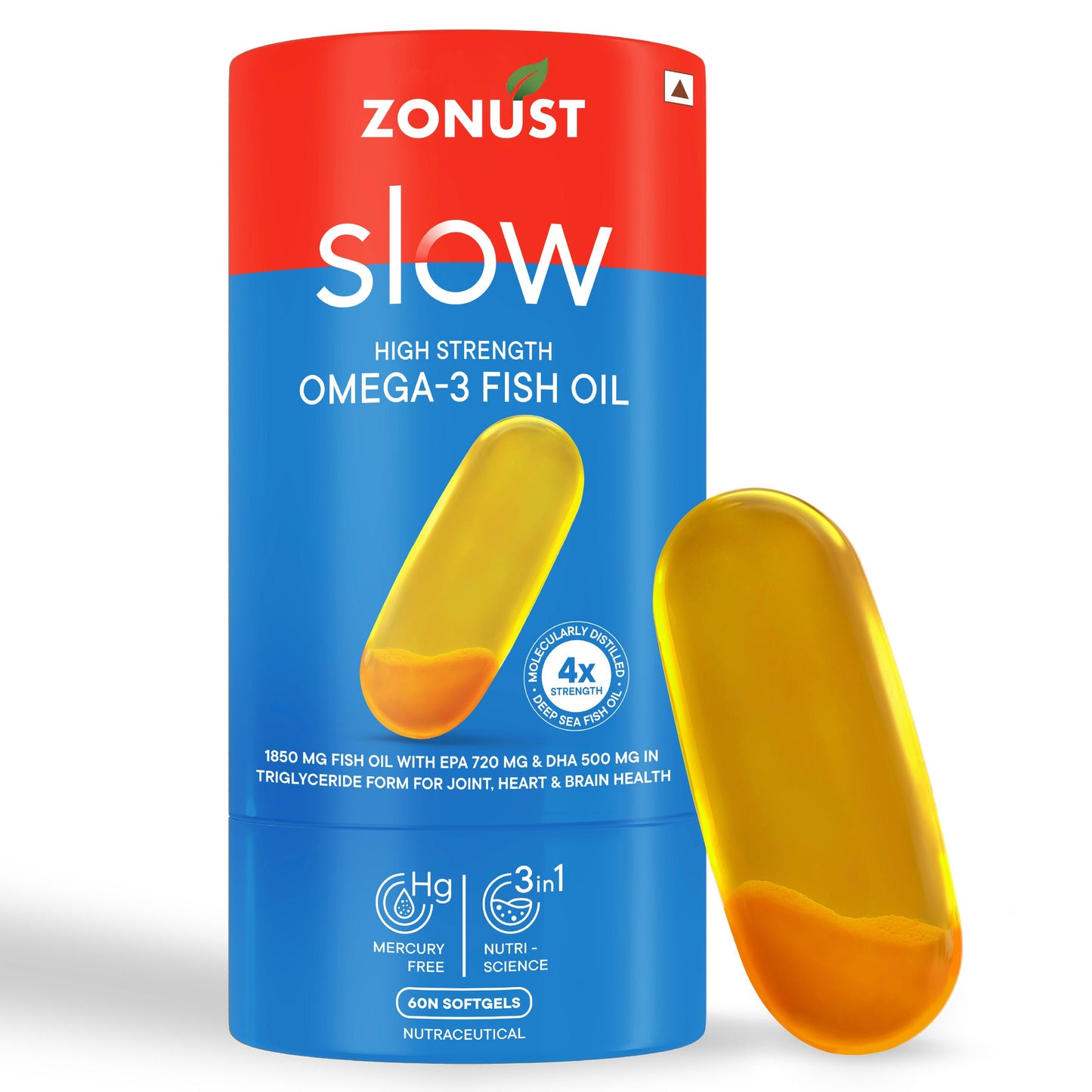 ZONUST® 4x Strength Omega 3 Fish Oil