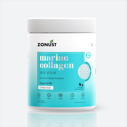 Pure Korean Marine Collagen Peptides | Unflavored | Combat Signs of Ageing
